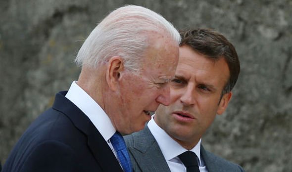 Joe Biden Emmanuel Macron