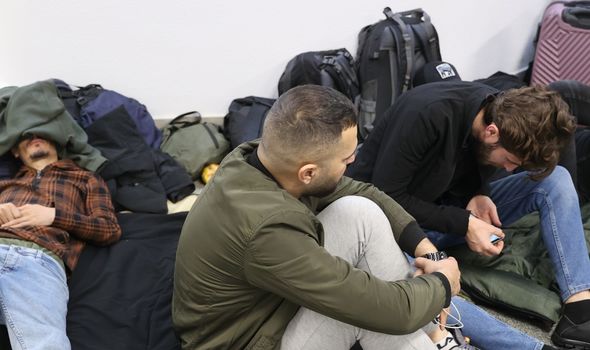 Migrants at Belarus / Poland border.