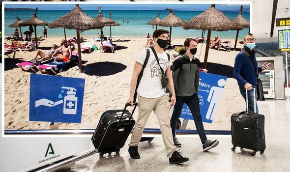 British tourists travelling to Spain