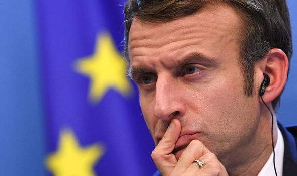 Emmanuel Macron in thought