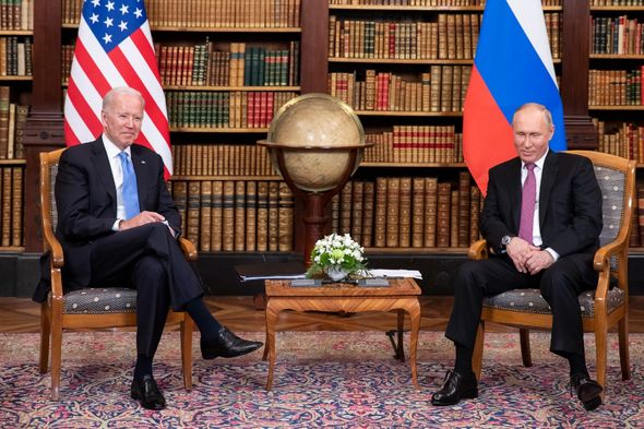 Putin and Biden at talks in Geneva