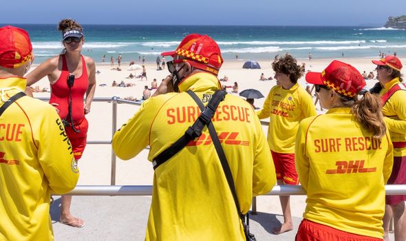 Surf rescue workers in Sydney, Australia.