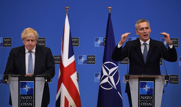 Boris Johnson and Jens Stoltenberg